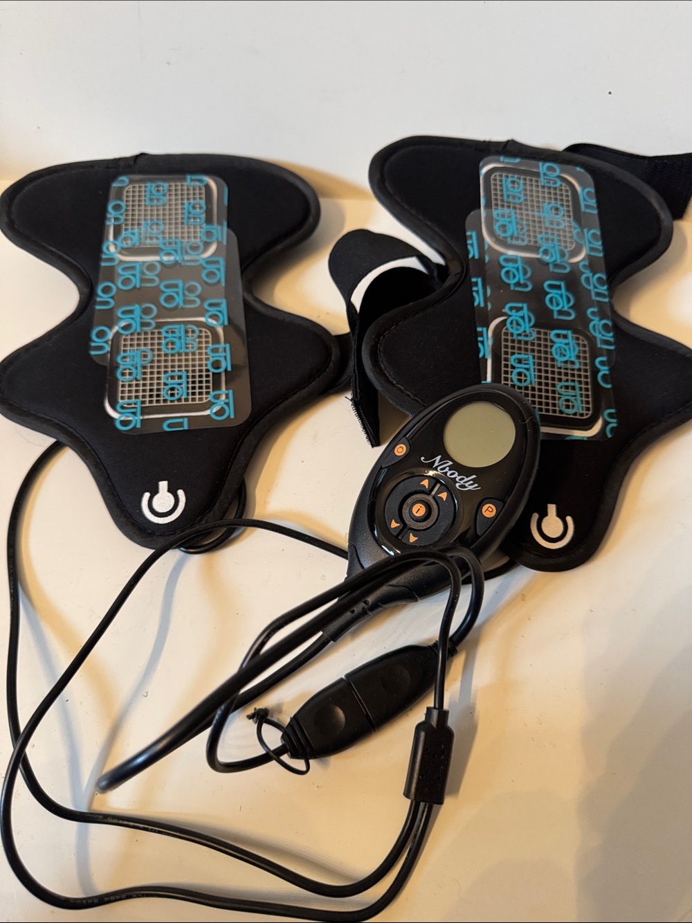 Black Wireless Muscle Stimulator Pads with Controller